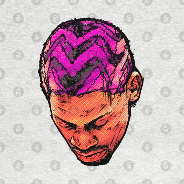 Dennis Rodman Comic Head by Basic Lee